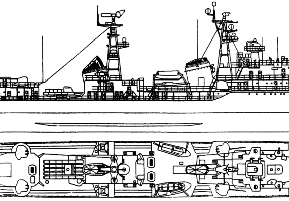 Эсминец СССР Project 31 Mod. Skoryy-class [Destroyer] - чертежи, габариты, рисунки